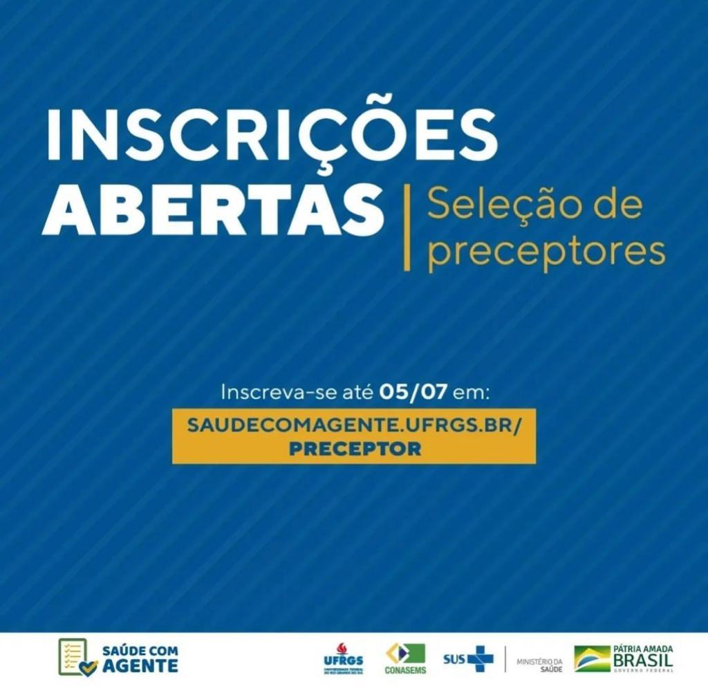 Processo seletivo para preceptores tem inscrições abertas até 19 de julho Conselho Federal de Enfermagem - Brasil Processo seletivo para preceptores tem inscrições abertas até 19 de julho Conselho Federal de Enfermagem - Brasil