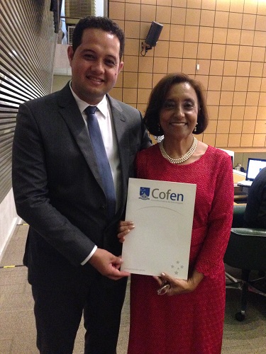 eputada Sara Munhoz e Neyson Freire - Assessor Parlamentar do Cofen