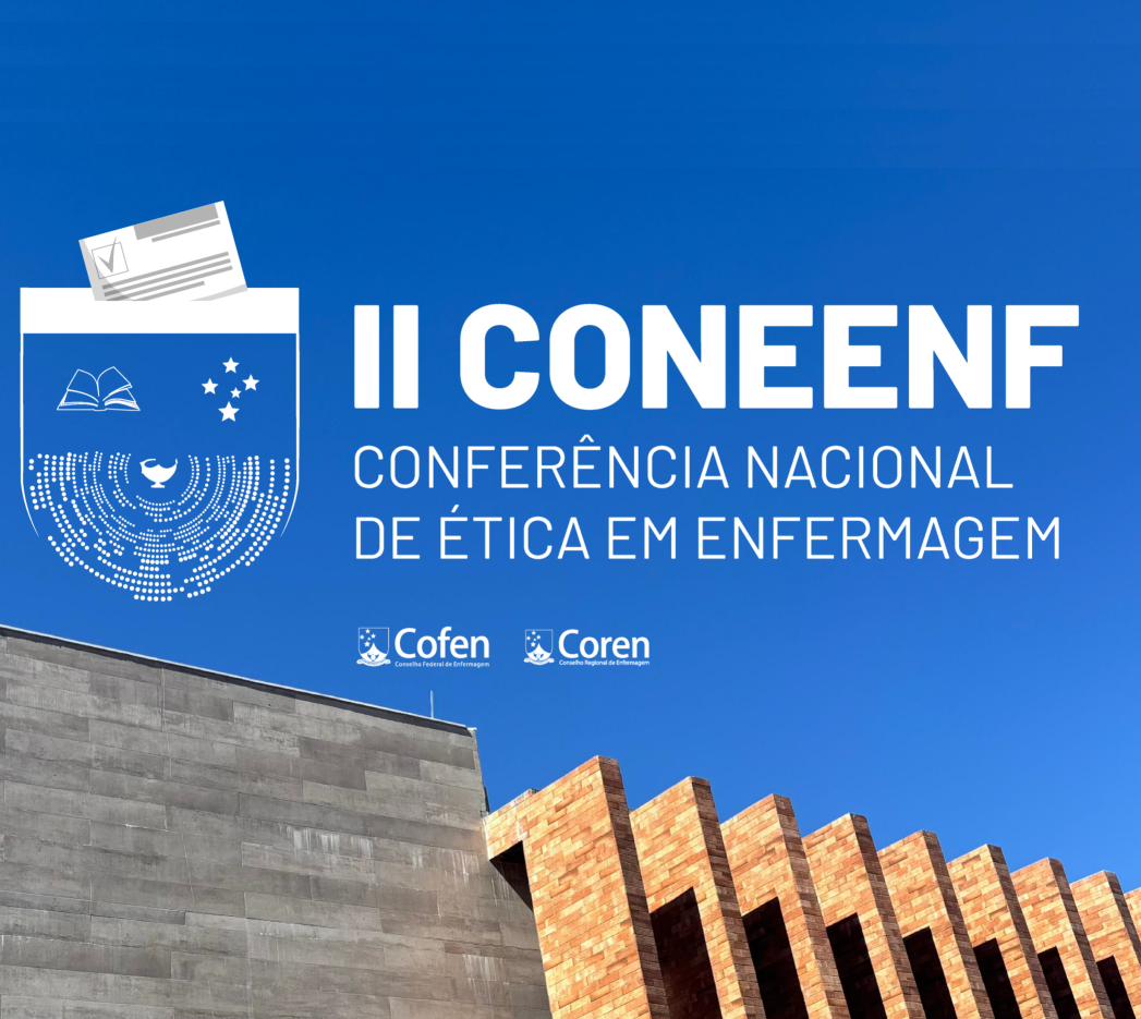 Fachada do Cofen e logo da II Coneenf